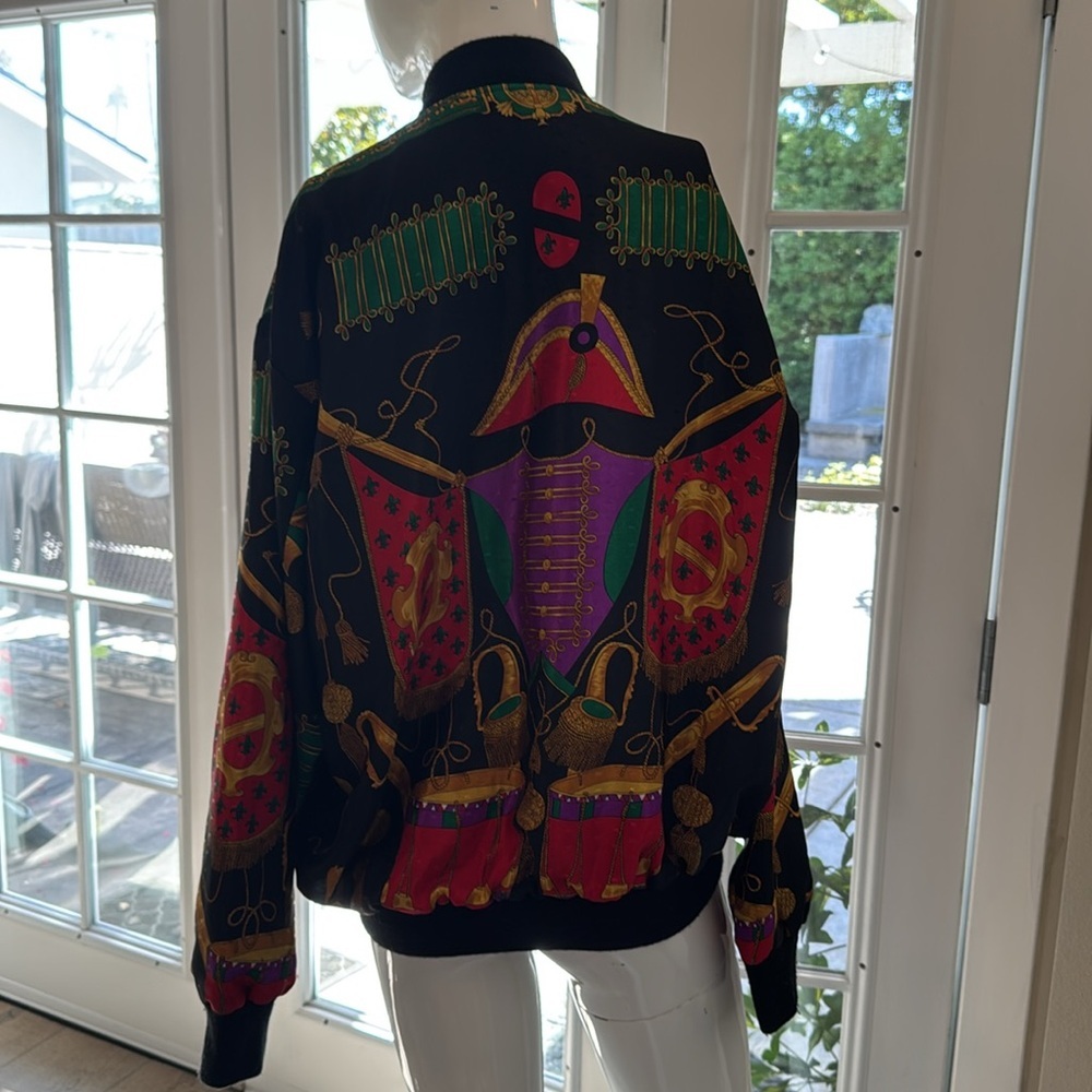 Vintage Satin Baroque Marching Band Print Black M… - image 5